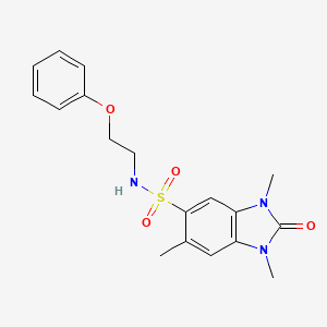 1,3,6-trimethyl-2-oxo-N-(2-phenoxyethyl)-2,3-dihydro-1H-benzimidazole-5-sulfonamide