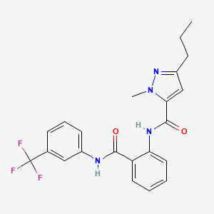 1-methyl-3-propyl-N-(2-{[3-(trifluoromethyl)phenyl]carbamoyl}phenyl)-1H-pyrazole-5-carboxamide