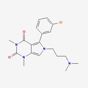 molecular formula C19H23BrN4O2 B11054875 5-(3-bromophenyl)-6-[3-(dimethylamino)propyl]-1,3-dimethyl-1H-pyrrolo[3,4-d]pyrimidine-2,4(3H,6H)-dione 