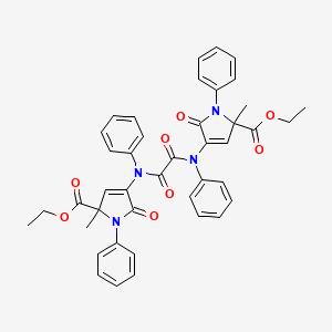 diethyl 4,4'-[(1,2-dioxoethane-1,2-diyl)bis(phenylimino)]bis(2-methyl-5-oxo-1-phenyl-2,5-dihydro-1H-pyrrole-2-carboxylate)