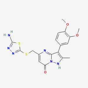 5-{[(5-amino-1,3,4-thiadiazol-2-yl)sulfanyl]methyl}-3-(3,4-dimethoxyphenyl)-2-methylpyrazolo[1,5-a]pyrimidin-7(4H)-one