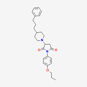 3-[4-(3-Phenylpropyl)piperidin-1-yl]-1-(4-propoxyphenyl)pyrrolidine-2,5-dione