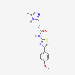 2-[(4,5-dimethyl-1H-imidazol-2-yl)sulfanyl]-N-[4-(4-methoxyphenyl)-1,3-thiazol-2-yl]acetamide