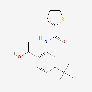 molecular formula C17H21NO2S B11054968 N-[5-tert-butyl-2-(1-hydroxyethyl)phenyl]thiophene-2-carboxamide 