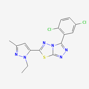 3-(2,5-dichlorophenyl)-6-(1-ethyl-3-methyl-1H-pyrazol-5-yl)[1,2,4]triazolo[3,4-b][1,3,4]thiadiazole