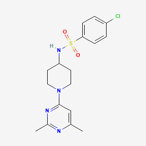 4-chloro-N-[1-(2,6-dimethylpyrimidin-4-yl)piperidin-4-yl]benzenesulfonamide