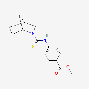 molecular formula C16H20N2O2S B11055011 Ethyl 4-[(2-azabicyclo[2.2.1]hept-2-ylcarbonothioyl)amino]benzoate 