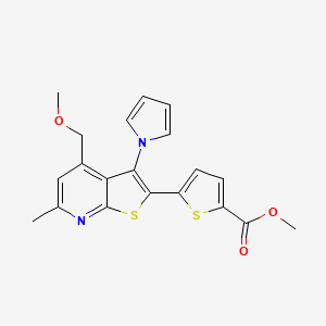 methyl 5-[4-(methoxymethyl)-6-methyl-3-(1H-pyrrol-1-yl)thieno[2,3-b]pyridin-2-yl]thiophene-2-carboxylate