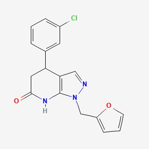 4-(3-chlorophenyl)-1-(furan-2-ylmethyl)-4,5-dihydro-1H-pyrazolo[3,4-b]pyridin-6-ol