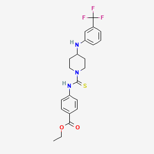 Ethyl 4-{[(4-{[3-(trifluoromethyl)phenyl]amino}piperidin-1-yl)carbonothioyl]amino}benzoate