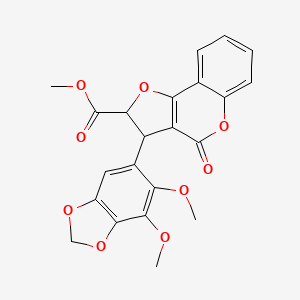 methyl 3-(6,7-dimethoxy-1,3-benzodioxol-5-yl)-4-oxo-2,3-dihydro-4H-furo[3,2-c]chromene-2-carboxylate