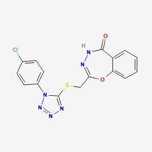 2-({[1-(4-chlorophenyl)-1H-tetrazol-5-yl]sulfanyl}methyl)-1,3,4-benzoxadiazepin-5-ol