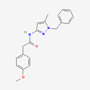 molecular formula C20H21N3O2 B11055123 N-(1-benzyl-5-methyl-1H-pyrazol-3-yl)-2-(4-methoxyphenyl)acetamide 