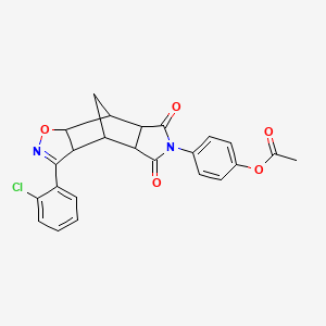 4-[3-(2-chlorophenyl)-5,7-dioxo-3a,4,4a,5,7,7a,8,8a-octahydro-6H-4,8-methano[1,2]oxazolo[4,5-f]isoindol-6-yl]phenyl acetate