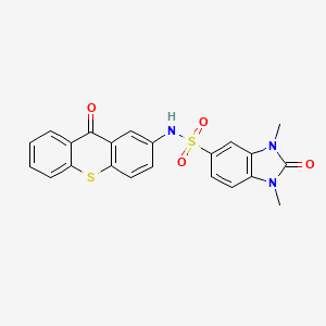 1,3-dimethyl-2-oxo-N-(9-oxo-9H-thioxanthen-2-yl)-2,3-dihydro-1H-benzimidazole-5-sulfonamide