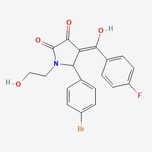 5-(4-bromophenyl)-4-[(4-fluorophenyl)carbonyl]-3-hydroxy-1-(2-hydroxyethyl)-1,5-dihydro-2H-pyrrol-2-one