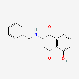 molecular formula C17H13NO3 B11055193 2-(Benzylamino)-5-hydroxynaphthoquinone 