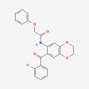 N-{7-[(2-bromophenyl)carbonyl]-2,3-dihydro-1,4-benzodioxin-6-yl}-2-phenoxyacetamide