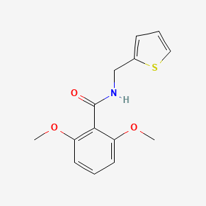 molecular formula C14H15NO3S B11055219 2,6-dimethoxy-N-(thiophen-2-ylmethyl)benzamide 