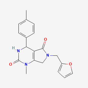 6-(furan-2-ylmethyl)-1-methyl-4-(4-methylphenyl)-3,4,6,7-tetrahydro-1H-pyrrolo[3,4-d]pyrimidine-2,5-dione