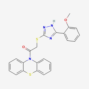 2-{[5-(2-methoxyphenyl)-4H-1,2,4-triazol-3-yl]sulfanyl}-1-(10H-phenothiazin-10-yl)ethanone