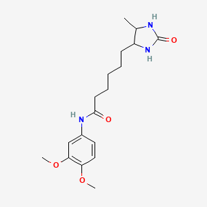 N-(3,4-dimethoxyphenyl)-6-(5-methyl-2-oxoimidazolidin-4-yl)hexanamide