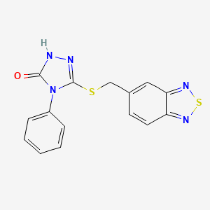 5-[(2,1,3-benzothiadiazol-5-ylmethyl)sulfanyl]-4-phenyl-2,4-dihydro-3H-1,2,4-triazol-3-one