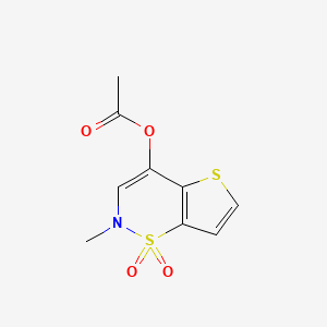 molecular formula C9H9NO4S2 B11055271 2-methyl-1,1-dioxido-2H-thieno[2,3-e][1,2]thiazin-4-yl acetate 