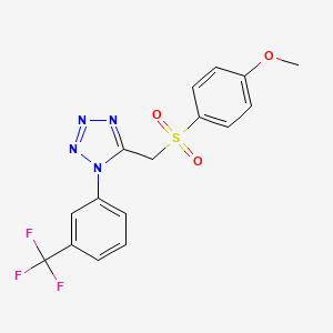 molecular formula C16H13F3N4O3S B11055283 5-{[(4-methoxyphenyl)sulfonyl]methyl}-1-[3-(trifluoromethyl)phenyl]-1H-tetrazole 