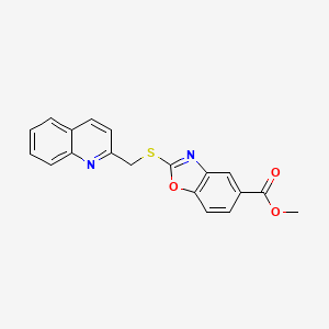 Methyl 2-[(quinolin-2-ylmethyl)sulfanyl]-1,3-benzoxazole-5-carboxylate