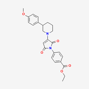 ethyl 4-{3-[3-(4-methoxyphenyl)piperidin-1-yl]-2,5-dioxo-2,5-dihydro-1H-pyrrol-1-yl}benzoate