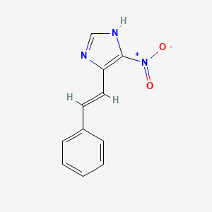 molecular formula C11H9N3O2 B11055350 4-Nitro-5-(2-phenylethenyl)-1H-imidazole CAS No. 6307-17-1