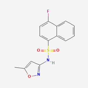 molecular formula C14H11FN2O3S B11055363 4-fluoro-N-(5-methyl-1,2-oxazol-3-yl)naphthalene-1-sulfonamide 