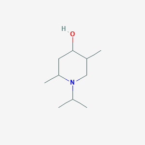 molecular formula C10H21NO B11055364 Piperidin-4-ol, 2,5-dimethyl-1-(1-methylethyl)- 