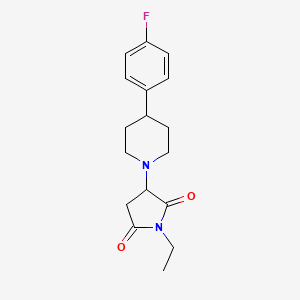 1-Ethyl-3-[4-(4-fluorophenyl)piperidin-1-yl]pyrrolidine-2,5-dione