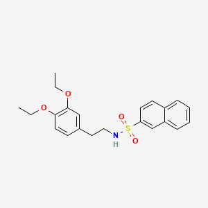 molecular formula C22H25NO4S B11055410 N-[2-(3,4-diethoxyphenyl)ethyl]naphthalene-2-sulfonamide 