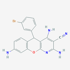 molecular formula C19H14BrN5O B11055428 2,4,8-triamino-5-(3-bromophenyl)-5H-chromeno[2,3-b]pyridine-3-carbonitrile 