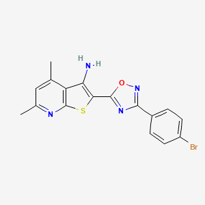 2-[3-(4-Bromophenyl)-1,2,4-oxadiazol-5-yl]-4,6-dimethylthieno[2,3-b]pyridin-3-amine