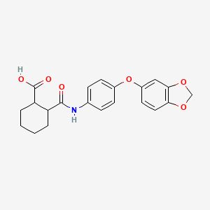 2-{[4-(1,3-Benzodioxol-5-yloxy)phenyl]carbamoyl}cyclohexanecarboxylic acid