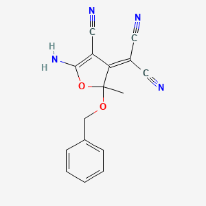 [5-amino-2-(benzyloxy)-4-cyano-2-methylfuran-3(2H)-ylidene]propanedinitrile