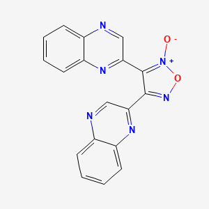 molecular formula C18H10N6O2 B11055484 2,2'-(2-Oxido-1,2,5-oxadiazole-3,4-diyl)diquinoxaline 