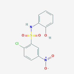 molecular formula C12H9ClN2O5S B11055499 2-chloro-N-(2-hydroxyphenyl)-5-nitrobenzenesulfonamide CAS No. 54810-07-0