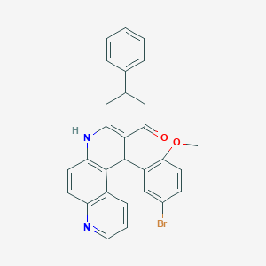 12-(5-bromo-2-methoxyphenyl)-9-phenyl-8,9,10,12-tetrahydrobenzo[b][4,7]phenanthrolin-11(7H)-one