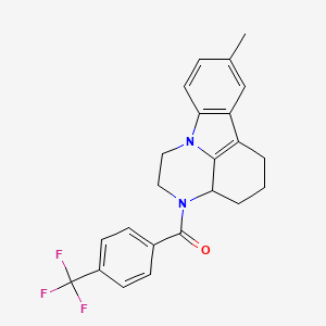 (8-methyl-1,2,3a,4,5,6-hexahydro-3H-pyrazino[3,2,1-jk]carbazol-3-yl)[4-(trifluoromethyl)phenyl]methanone