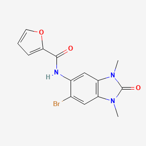 N-(6-bromo-1,3-dimethyl-2-oxo-2,3-dihydro-1H-benzimidazol-5-yl)furan-2-carboxamide