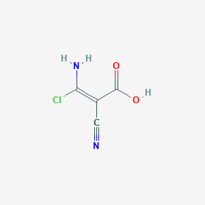 (2E)-3-amino-3-chloro-2-cyanoprop-2-enoic acid