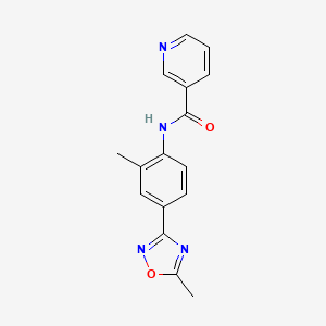 N-[2-methyl-4-(5-methyl-1,2,4-oxadiazol-3-yl)phenyl]pyridine-3-carboxamide