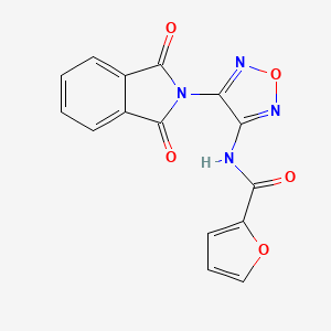 molecular formula C15H8N4O5 B11055572 N-[4-(1,3-dioxo-1,3-dihydro-2H-isoindol-2-yl)-1,2,5-oxadiazol-3-yl]furan-2-carboxamide 