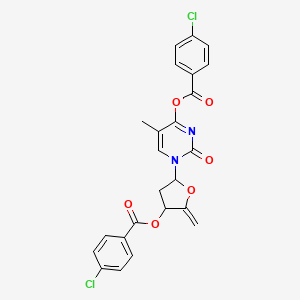 1-(4-{[(4-Chlorophenyl)carbonyl]oxy}-5-methylidenetetrahydrofuran-2-yl)-5-methyl-2-oxo-1,2-dihydropyrimidin-4-yl 4-chlorobenzoate