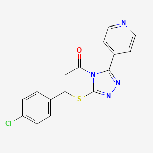 7-(4-chlorophenyl)-3-(pyridin-4-yl)-5H-[1,2,4]triazolo[3,4-b][1,3]thiazin-5-one